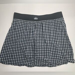 Alo Yoga Mesh Gingham Skirt Small